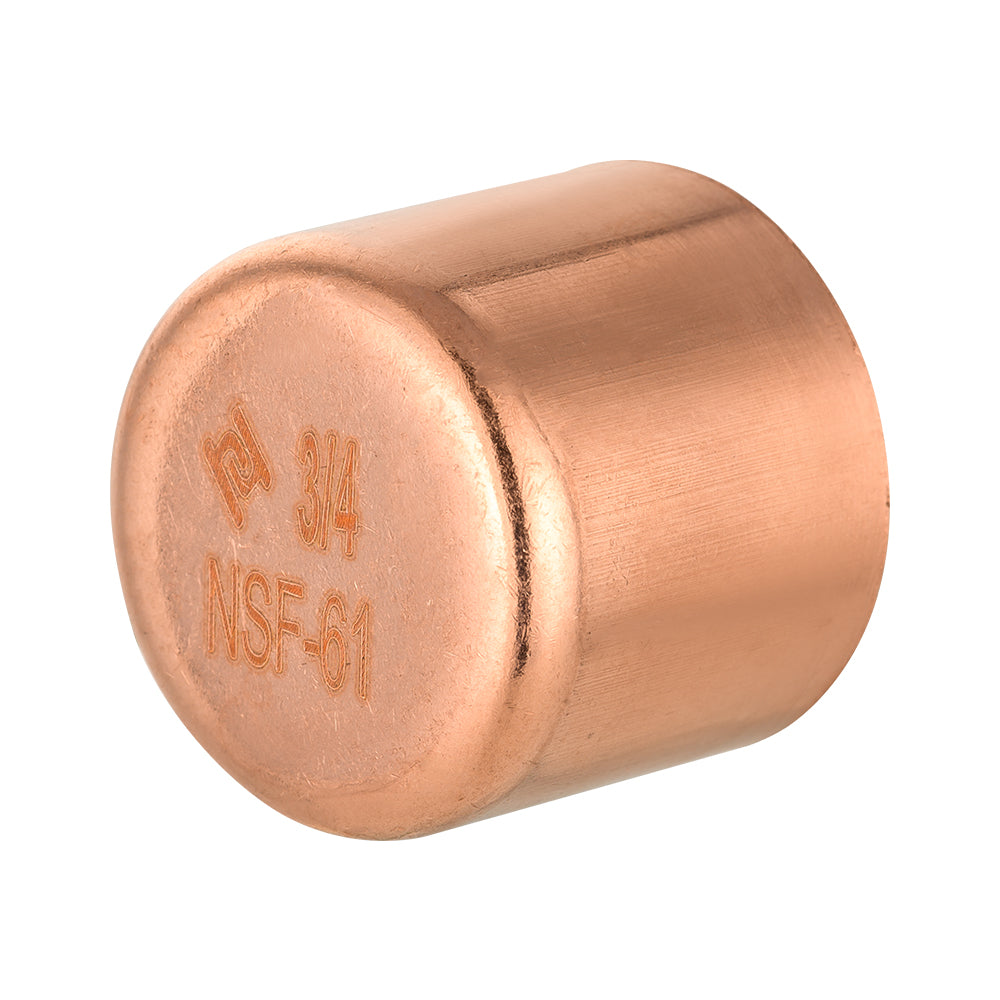 Pro 50 Pack 3/4" Solder Copper Pipe End Cap (Plug)
