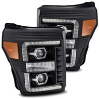 AlphaRex 11-16 Ford Super Duty LUXX-Series LED Projector Headlights Black OffRoadUSA.com