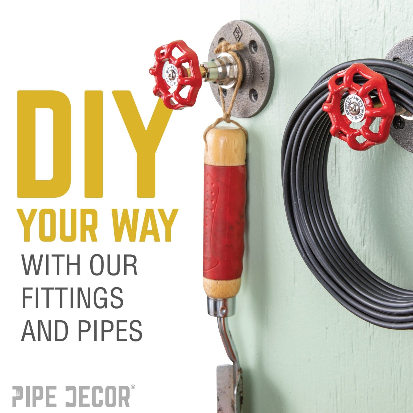 1/2 in. Black Floor Flange PIPE DECOR
