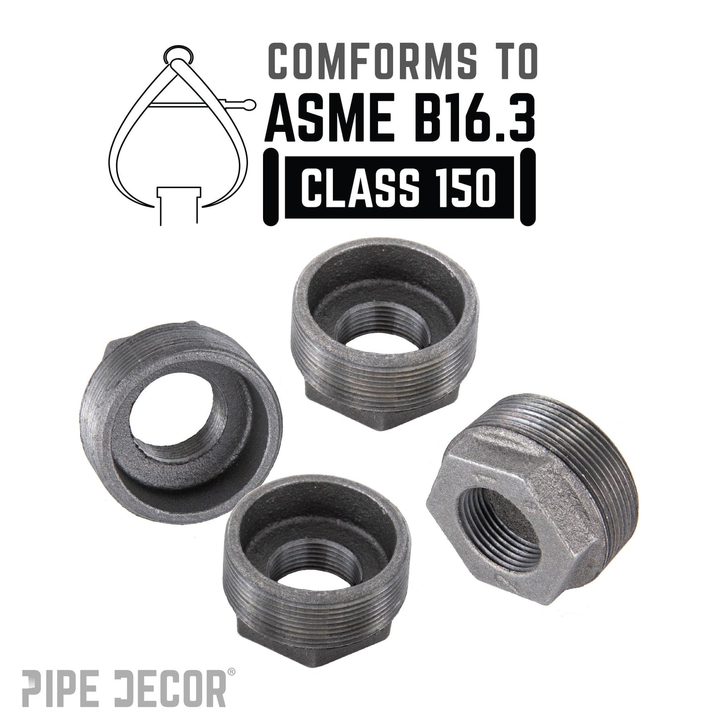 1 1/2 in. x 1 1/4 in. Black Bushing