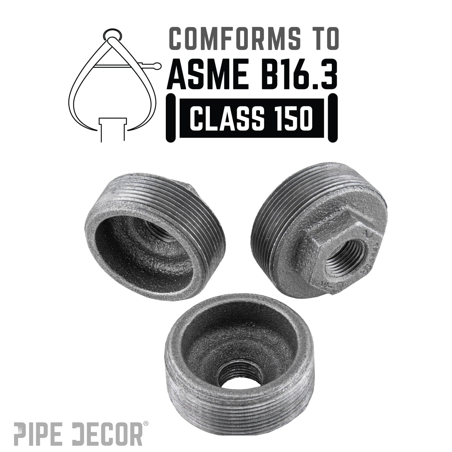2 in. x 3/4 in. Black Bushing