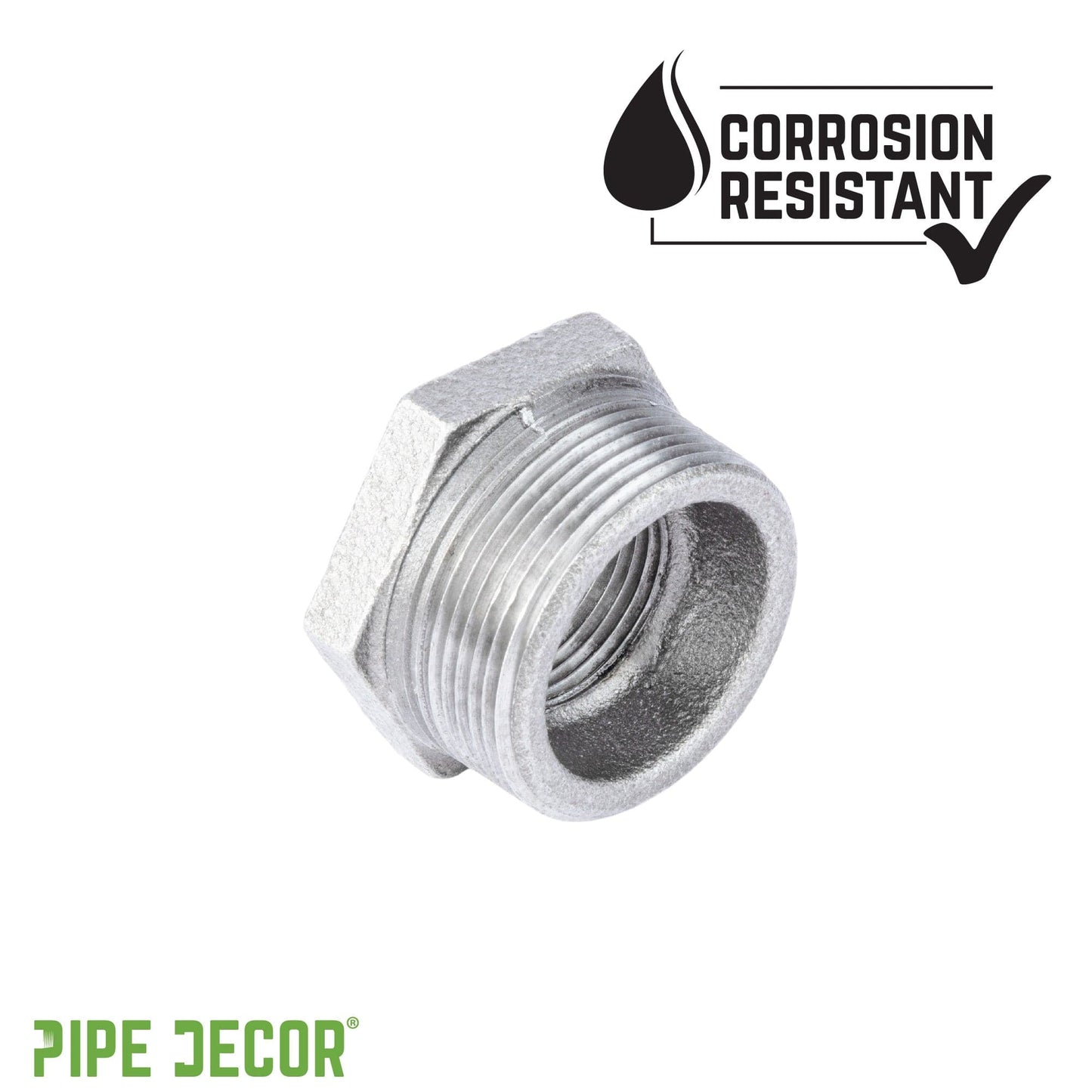 1 1/2 in. x 1/2 in. Galvanized Iron Bushing