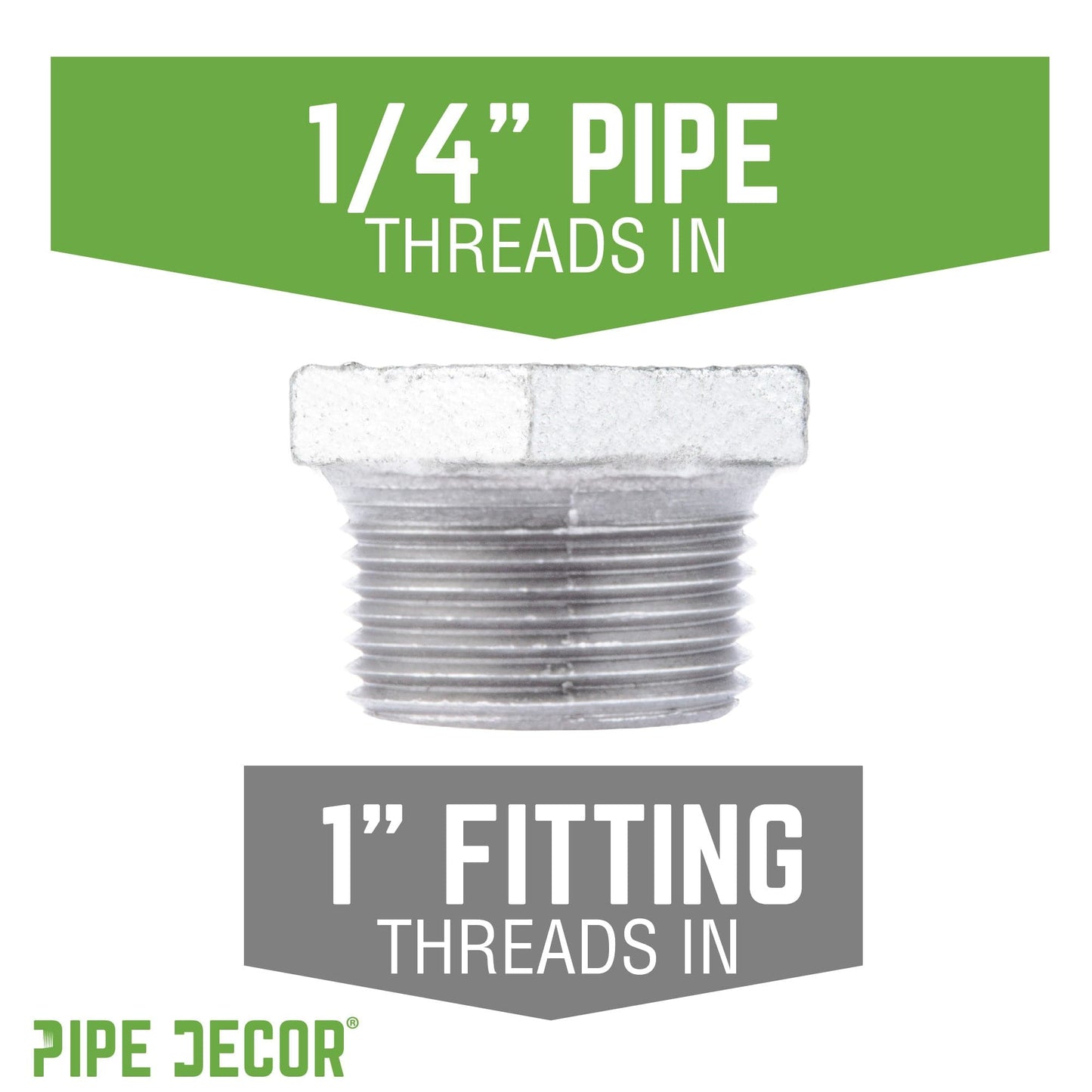 1 in. x 1/4 in. Galvanized Iron Bushing