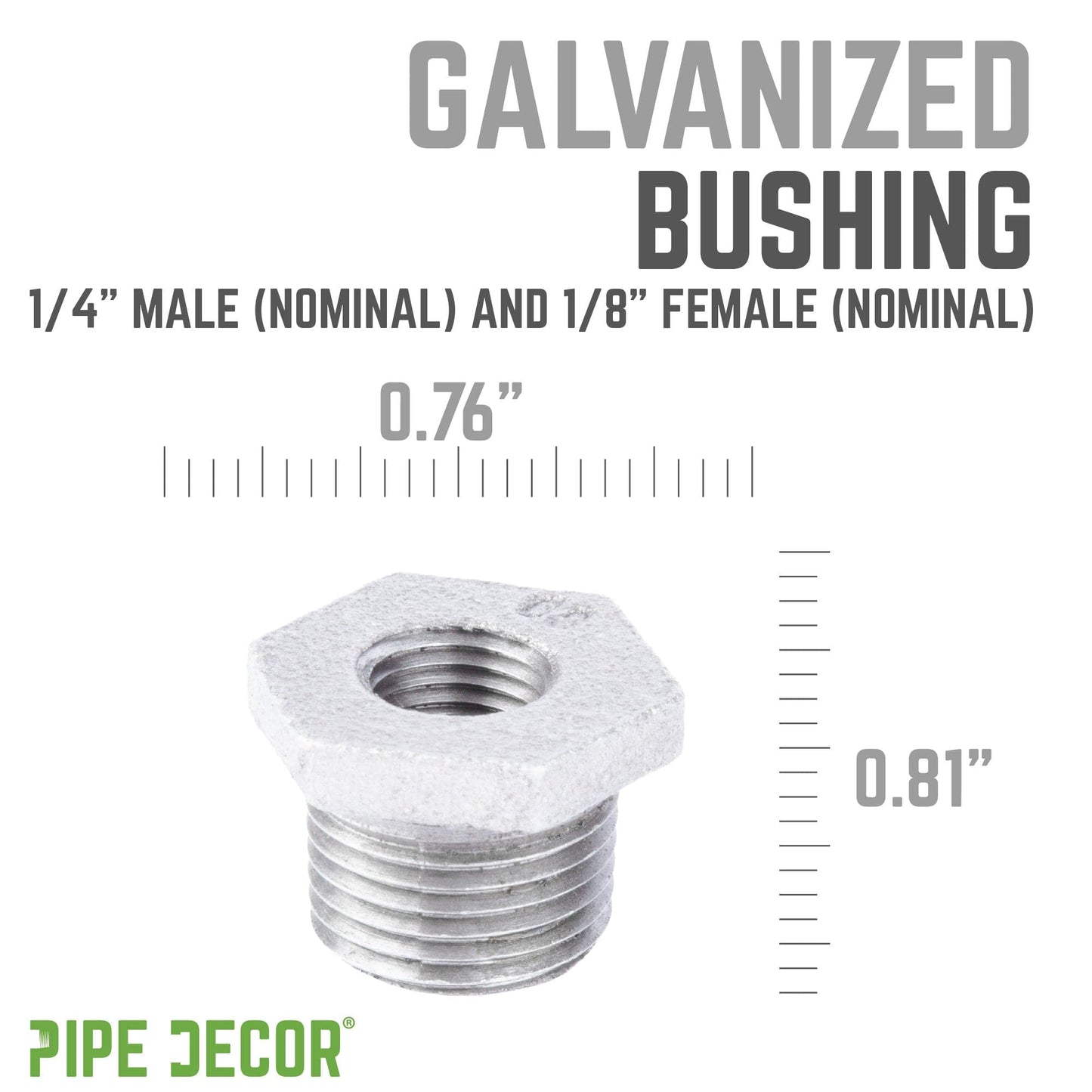 1/4 in. x 1/8 in. Galvanized Iron Bushing