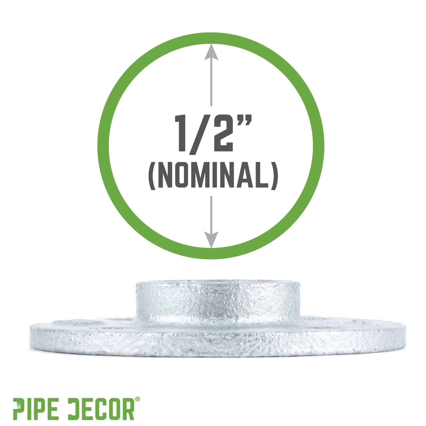 1/2 in. Galvanized Iron Floor Flange PIPE DECOR