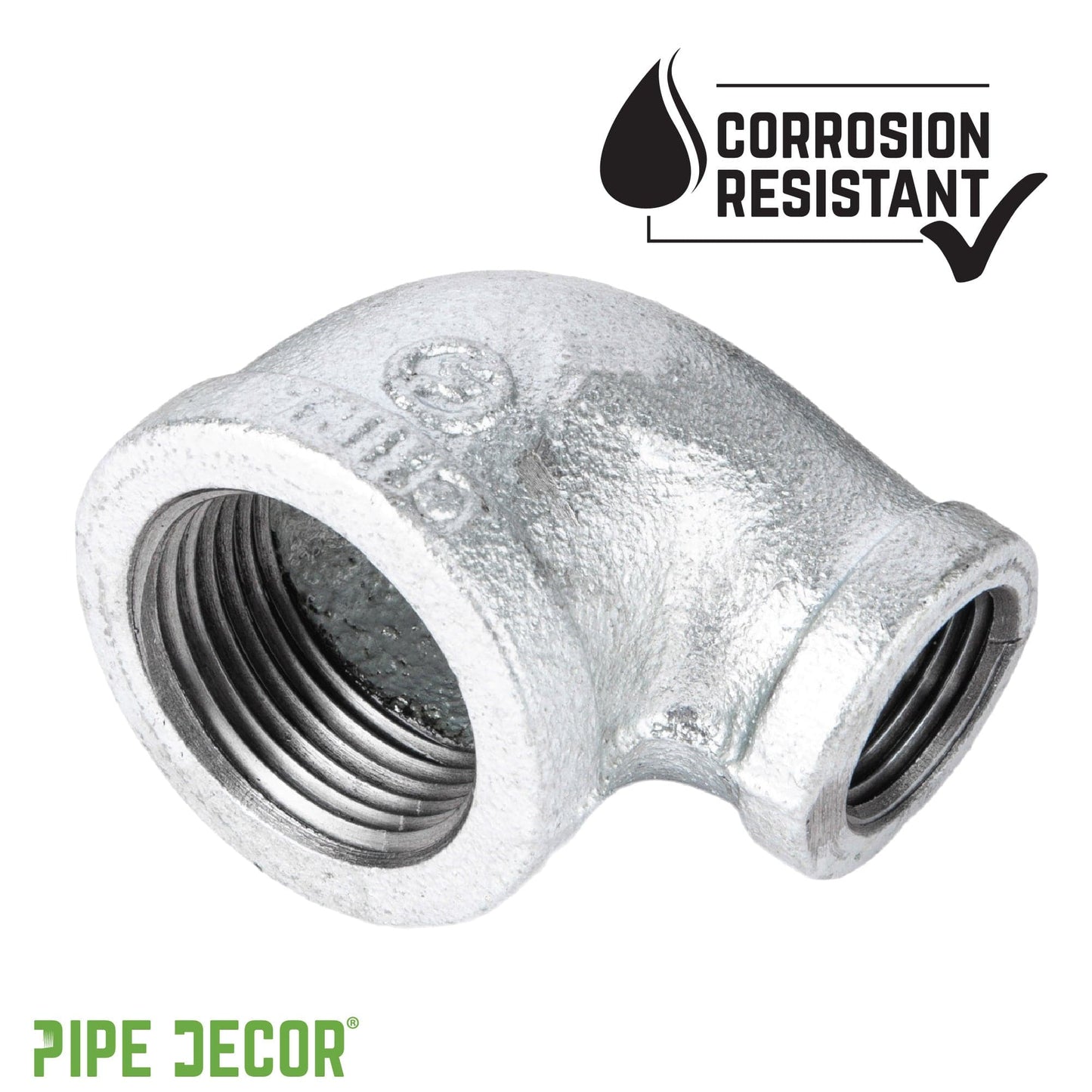 1 in. x 1/2 in. Galvanized Iron Reducing Elbow