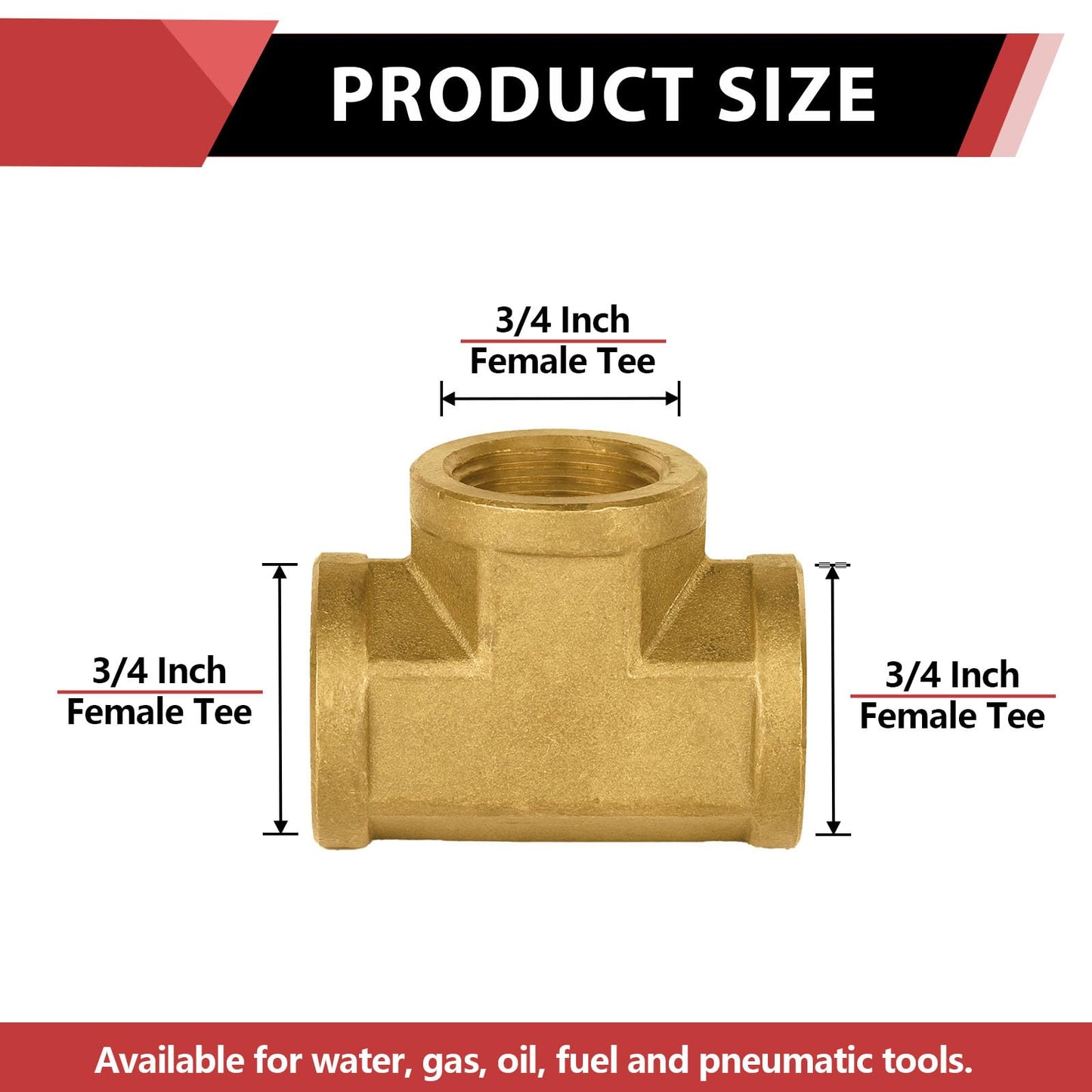 30 Pcs 3/4" Female NPT Tee