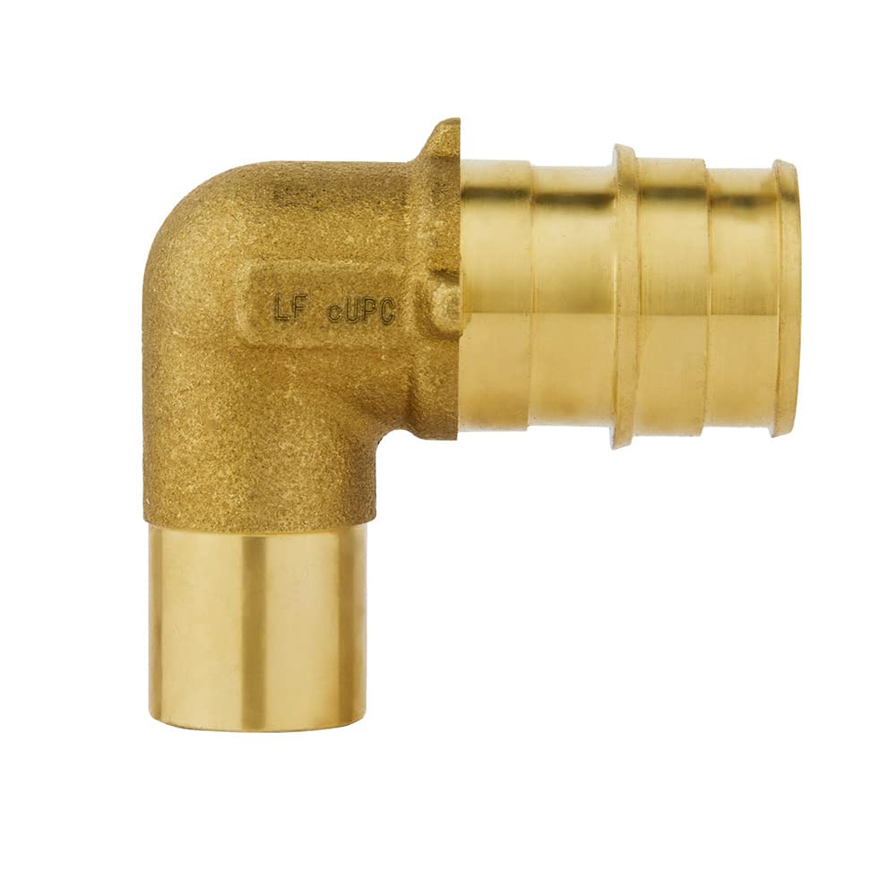 PEX A Expansion 3/4" PEX x 1/2" Male Sweat F1960 Elbow (Lead Free)