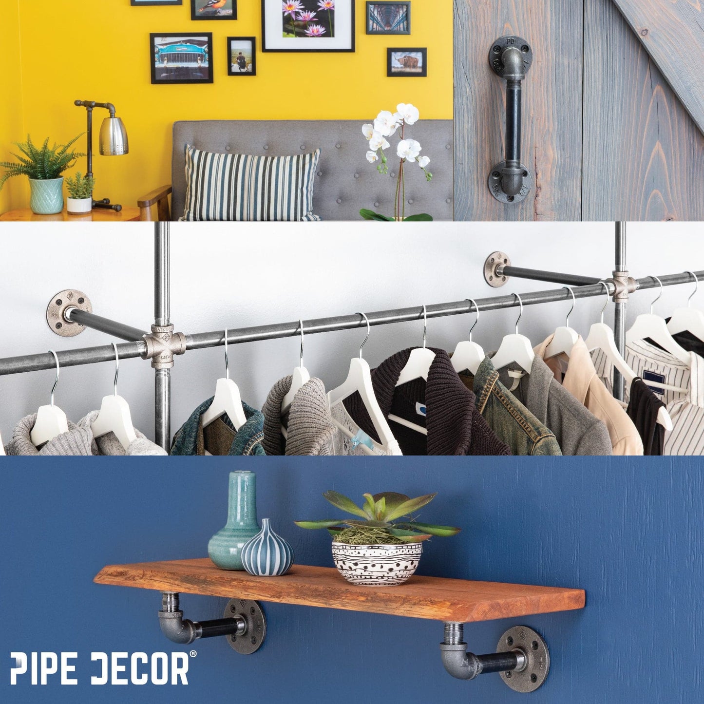 1 in. x 16 in. Black Pipe