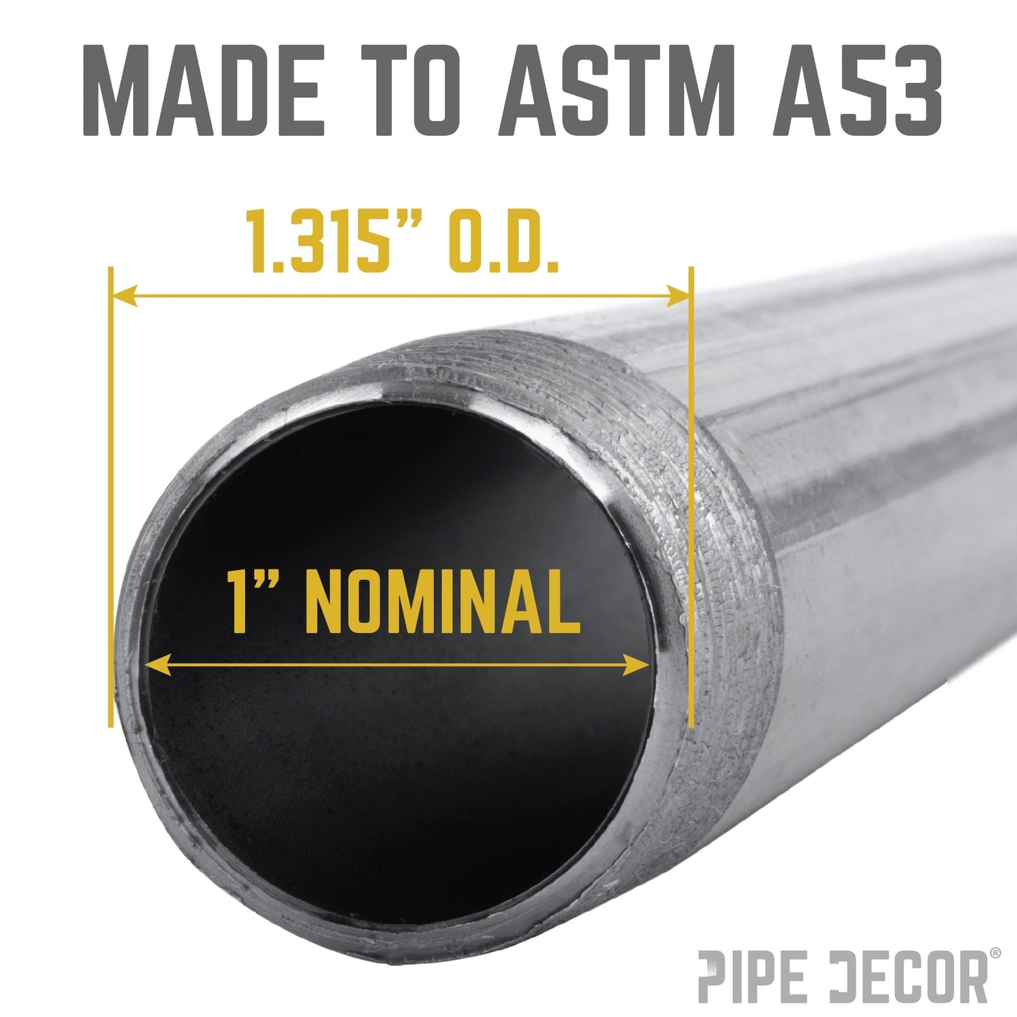 1 in. x 30 in. Black Pipe