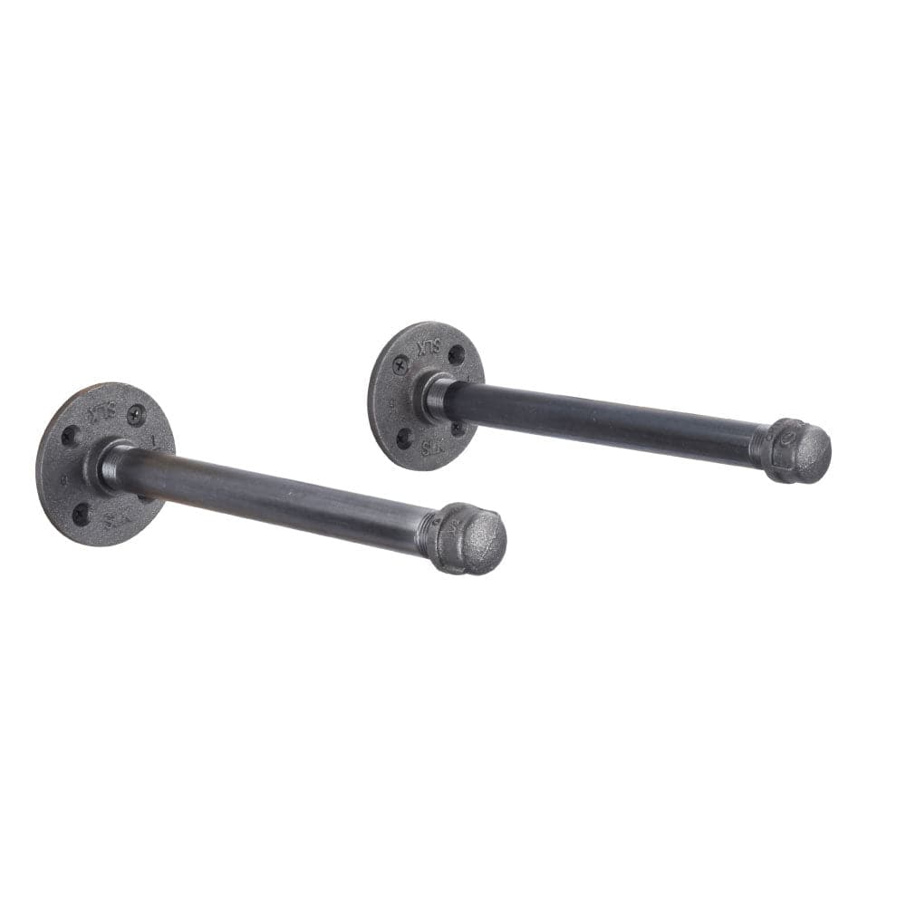1/2 in. x 10 in. Shelf Bracket Kit, 2 Pack PIPE DECOR