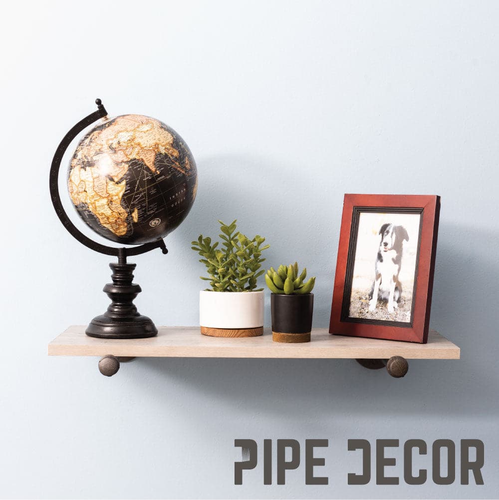 1/2 in. x 10 in. Shelf Bracket Kit, 2 Pack PIPE DECOR