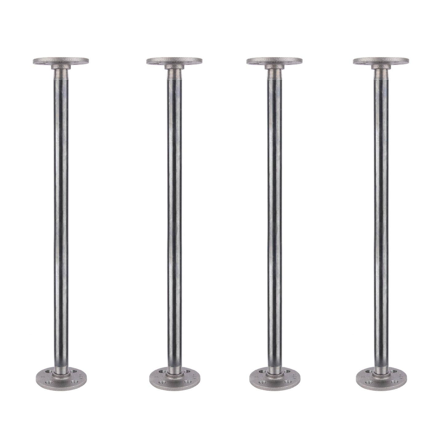 1/2 in. x 18 in. Round Flange Pipe Table Legs - 4 Pack PIPE DECOR