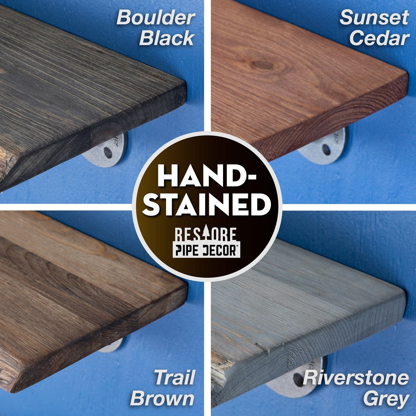 RESTORE Sunset Cedar 24 in. Live Edge Wood Shelf (Wood Only)
