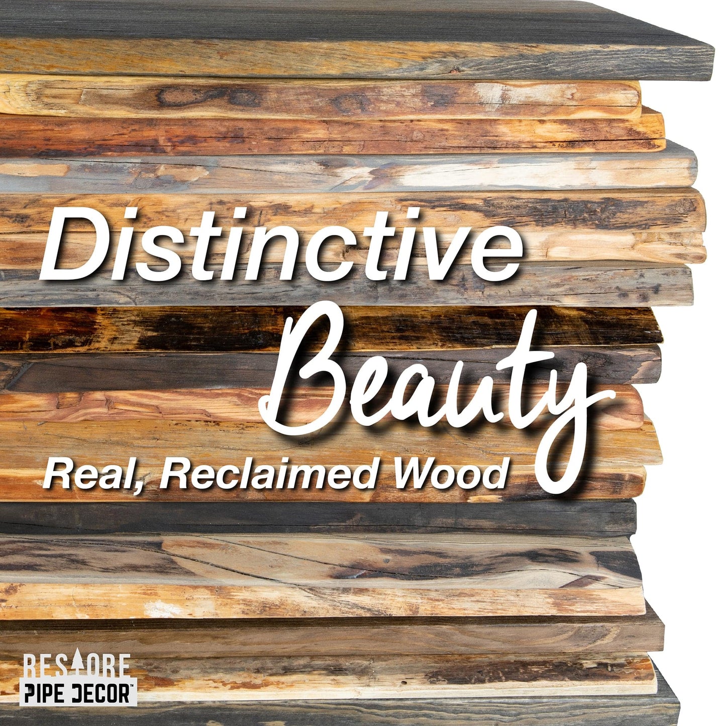 RESTORE Trail Brown 24 in. Live Edge Wood Shelf (Wood Only)