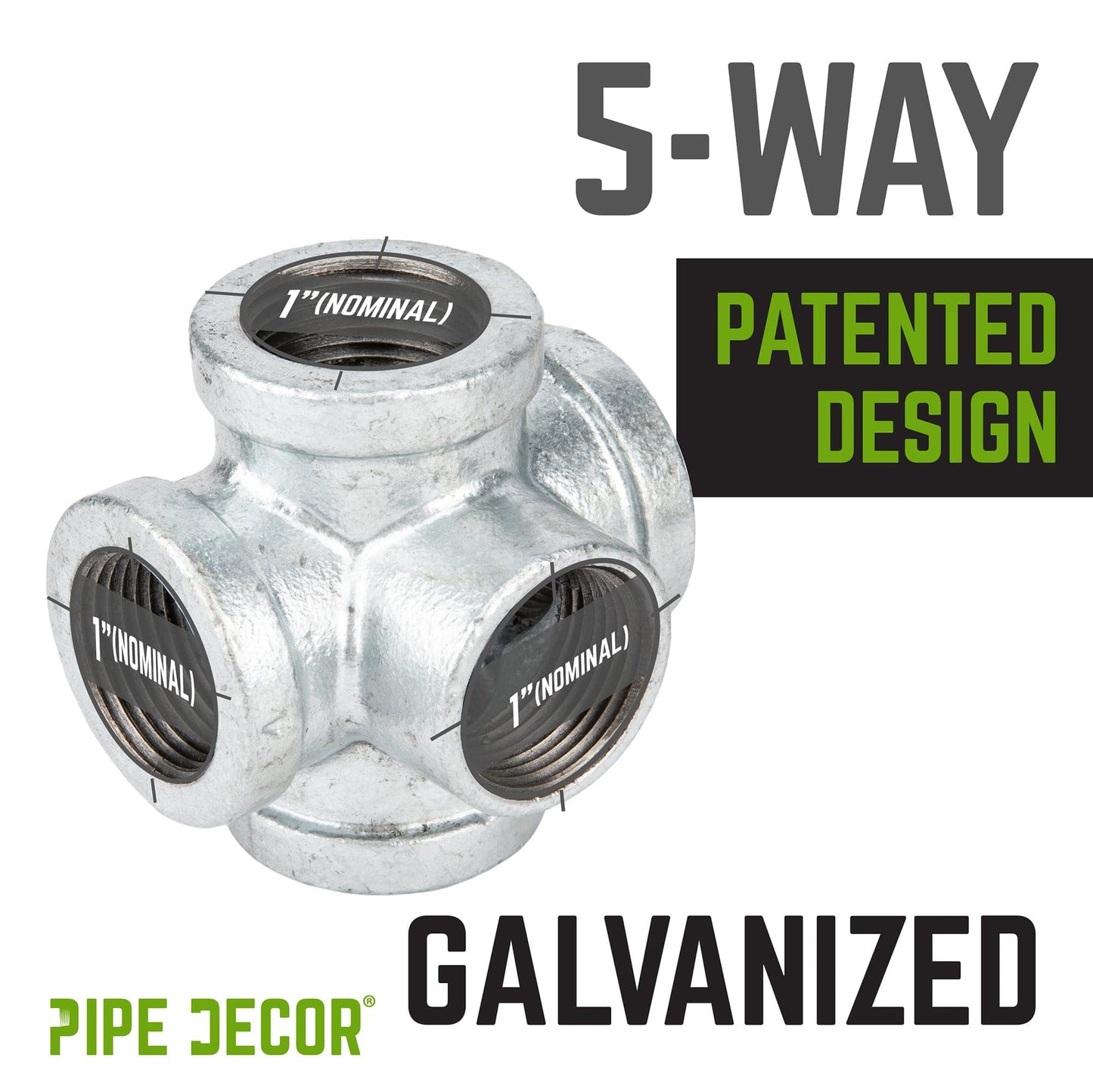 1 in. Galvanized 5-Way Fitting