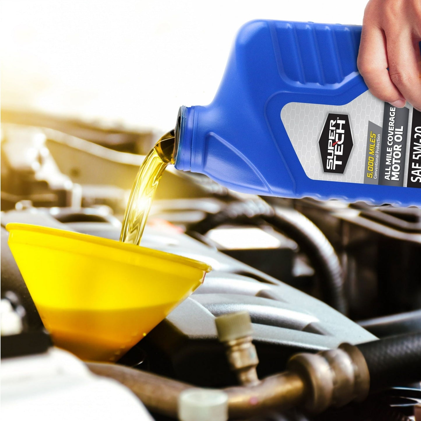 Super Tech All Mileage Synthetic Blend Motor Oil SAE 5W-20, 1 Quart EasyOptionXY LLC