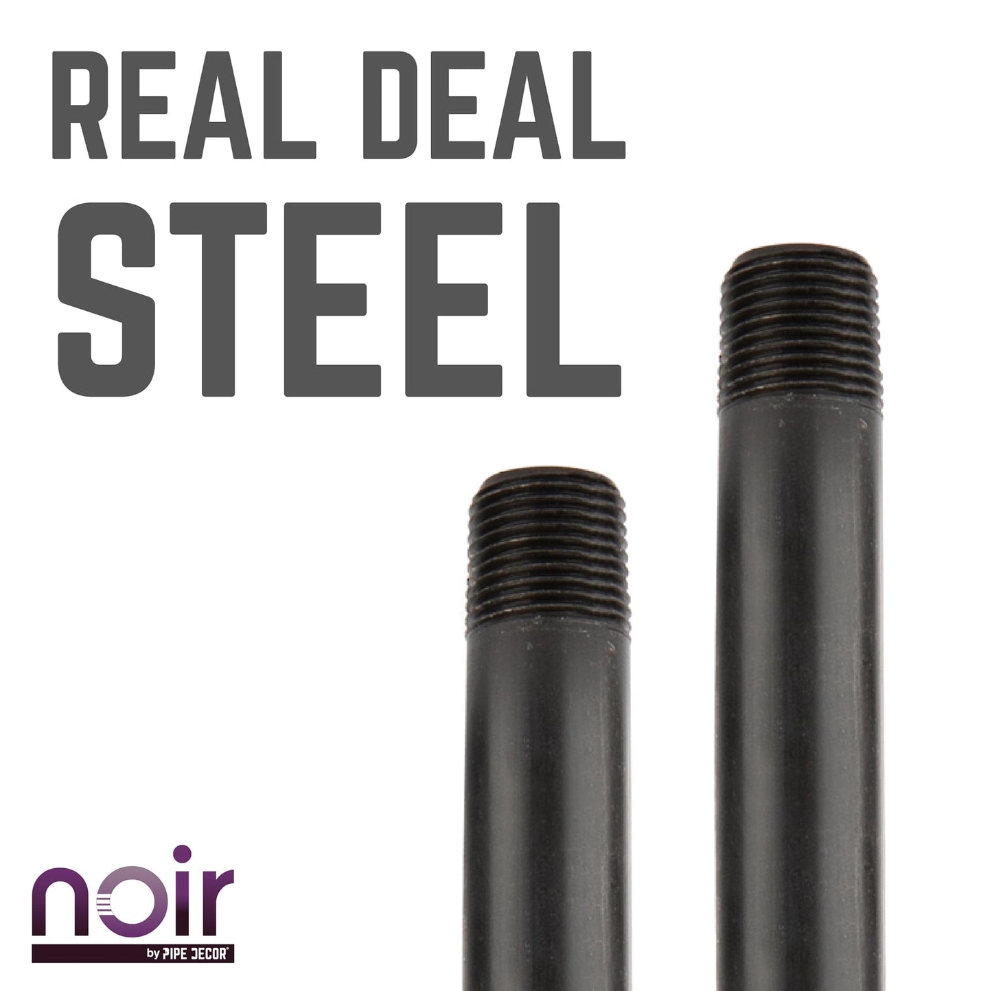 1/2 in. x 36 in. Prefinished Matte Black Pipe PIPE DECOR