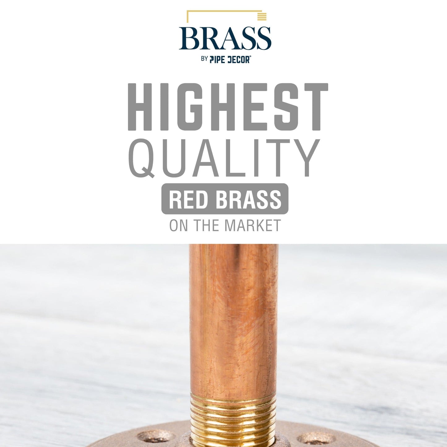 3/4 in. x 18 in. Red Brass Pipe