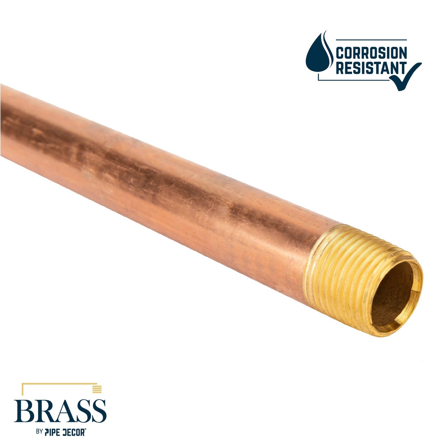 3/4 in. x 18 in. Red Brass Pipe