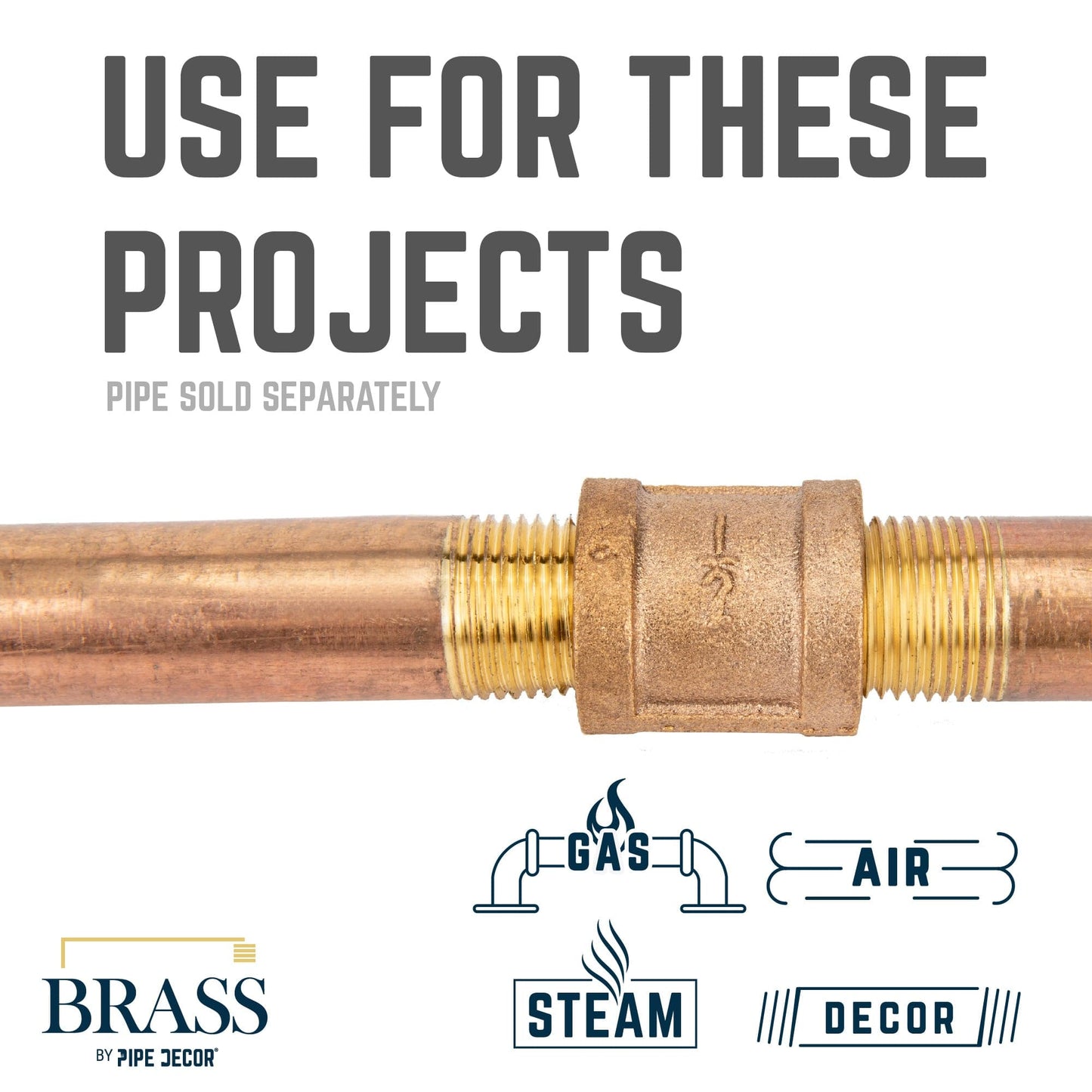 1/2 in. Red Brass Coupling PIPE DECOR