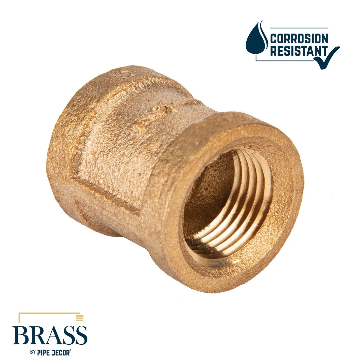 1/2 in. Red Brass Coupling PIPE DECOR