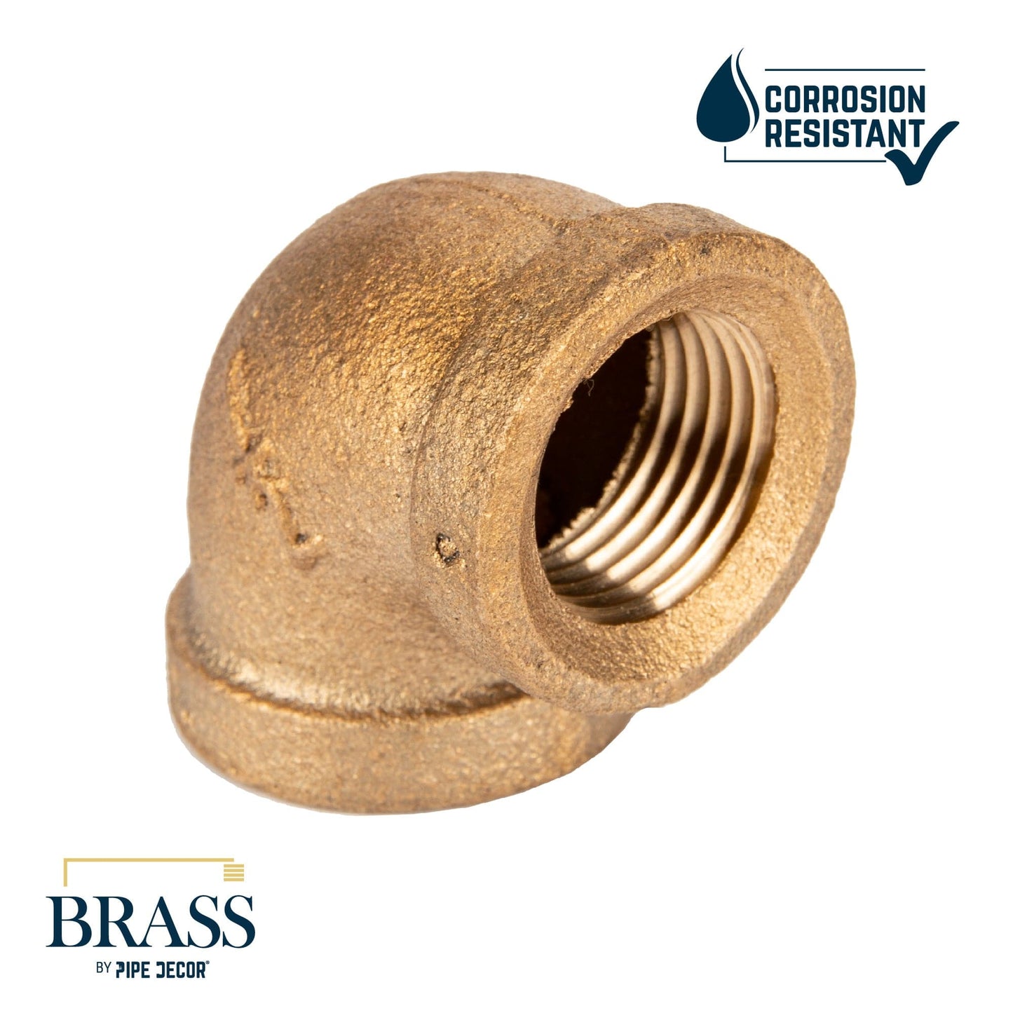 1/2 in. Red Brass 90 Degree Elbow PIPE DECOR