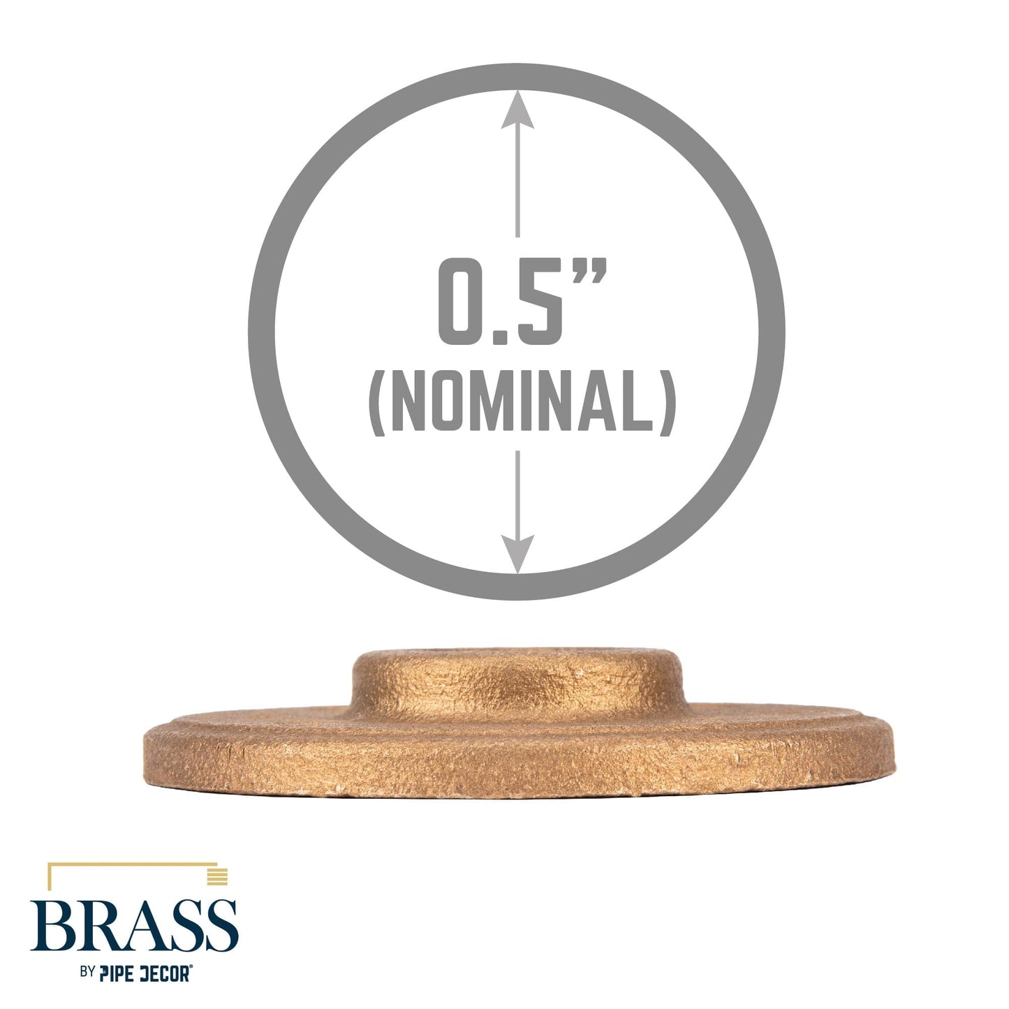 1/2 in. Red Brass Flange PIPE DECOR