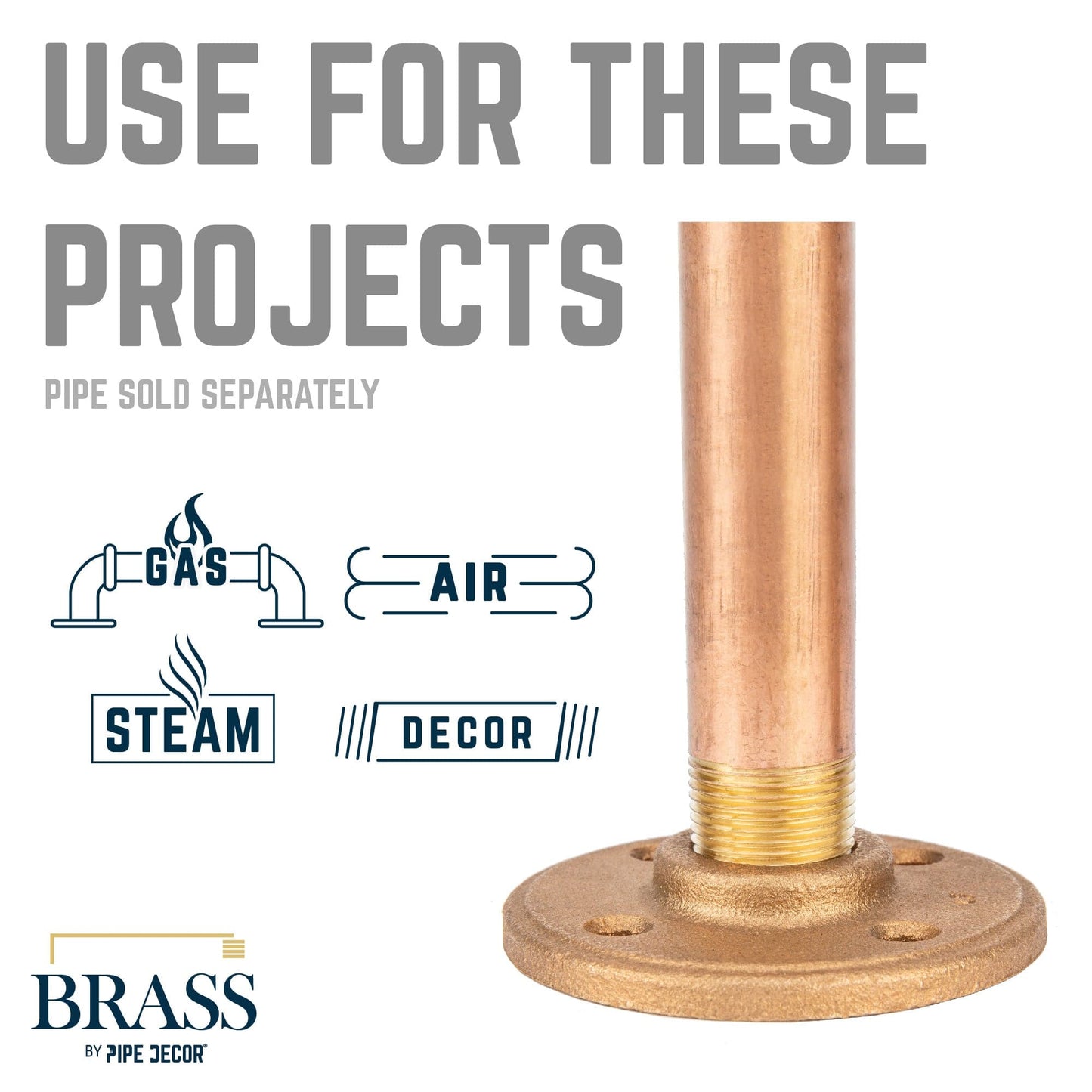 1/2 in. Red Brass Flange PIPE DECOR