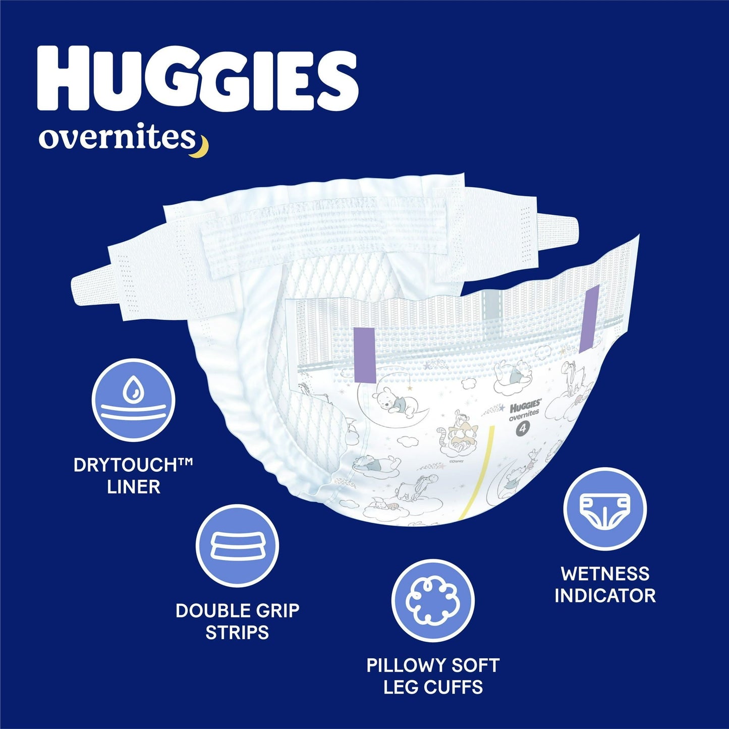 Huggies Overnites NIghttime Baby Diaper Size 4; 52 Count EasyOptionXY LLC