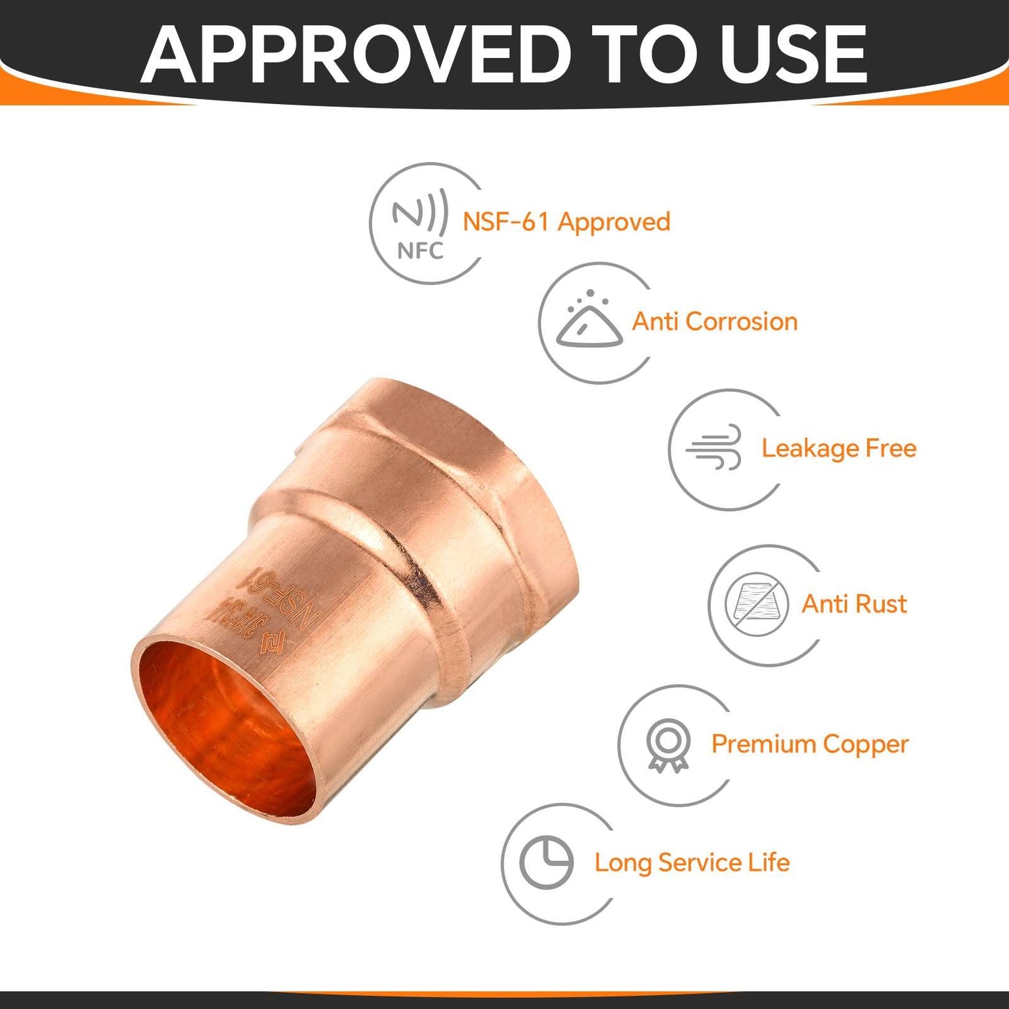 30 Pcs 3/4" C x FNPT Copper Female Adapter at Wholesale Price