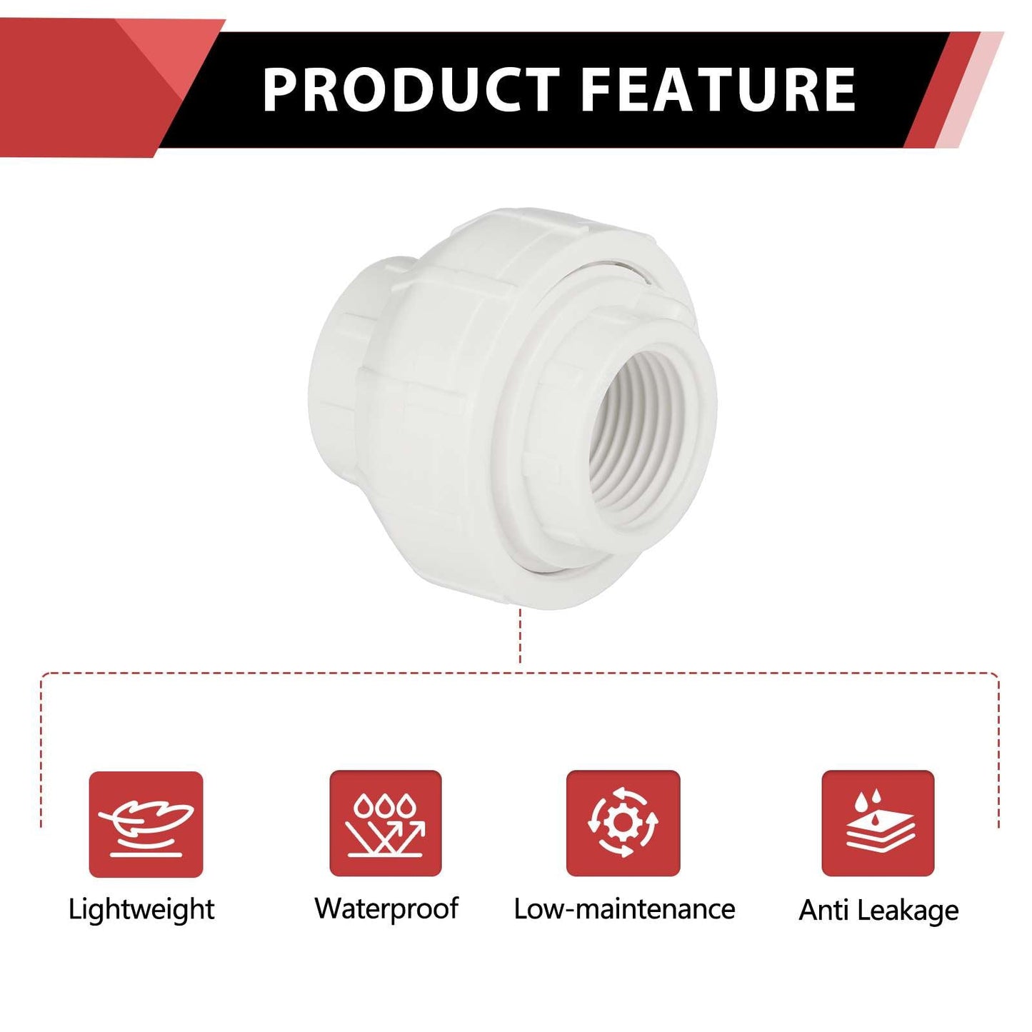 10 Pcs 1-1/4" PVC FIP Union