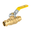 1/2" Press Ball Valve with EPDM O Ring, Yellow (Lead Free) Plumbingsell