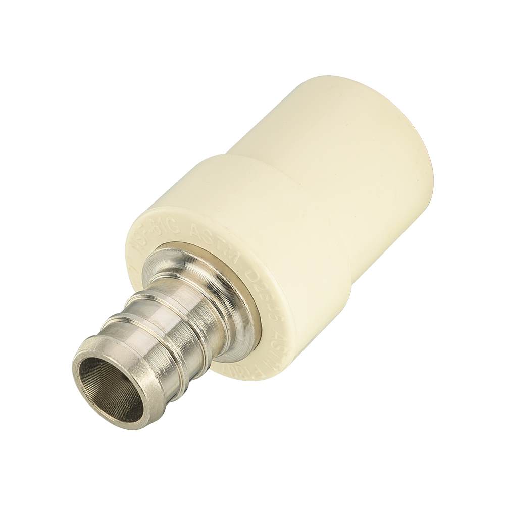 PEX-B Crimp 1/2" PEX x 1/2" CPVC Coupling (Lead Free)