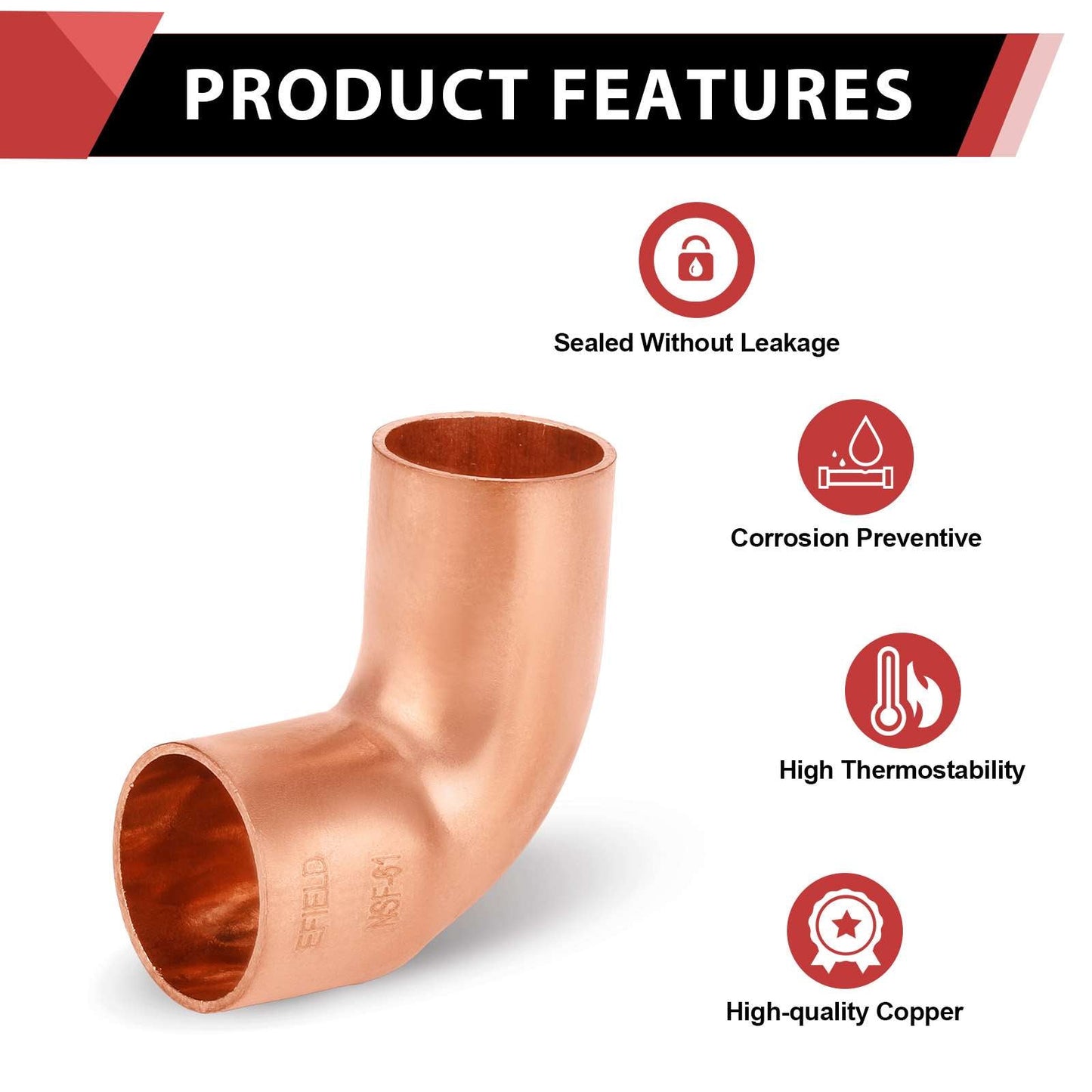 1" FTG x Copper 90° Street Elbow