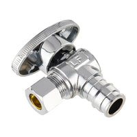 10 Pcs 1/2" PEX Expansion x 3/8" OD Compr. Angle Stop Valve, 1/4 Turn (Lead Free) Plumbingsell