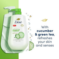 Dove Refreshing Liquid Body Wash with Pump Cucumber & Green Tea Cleanser, 30.6 oz EasyOptionXY LLC