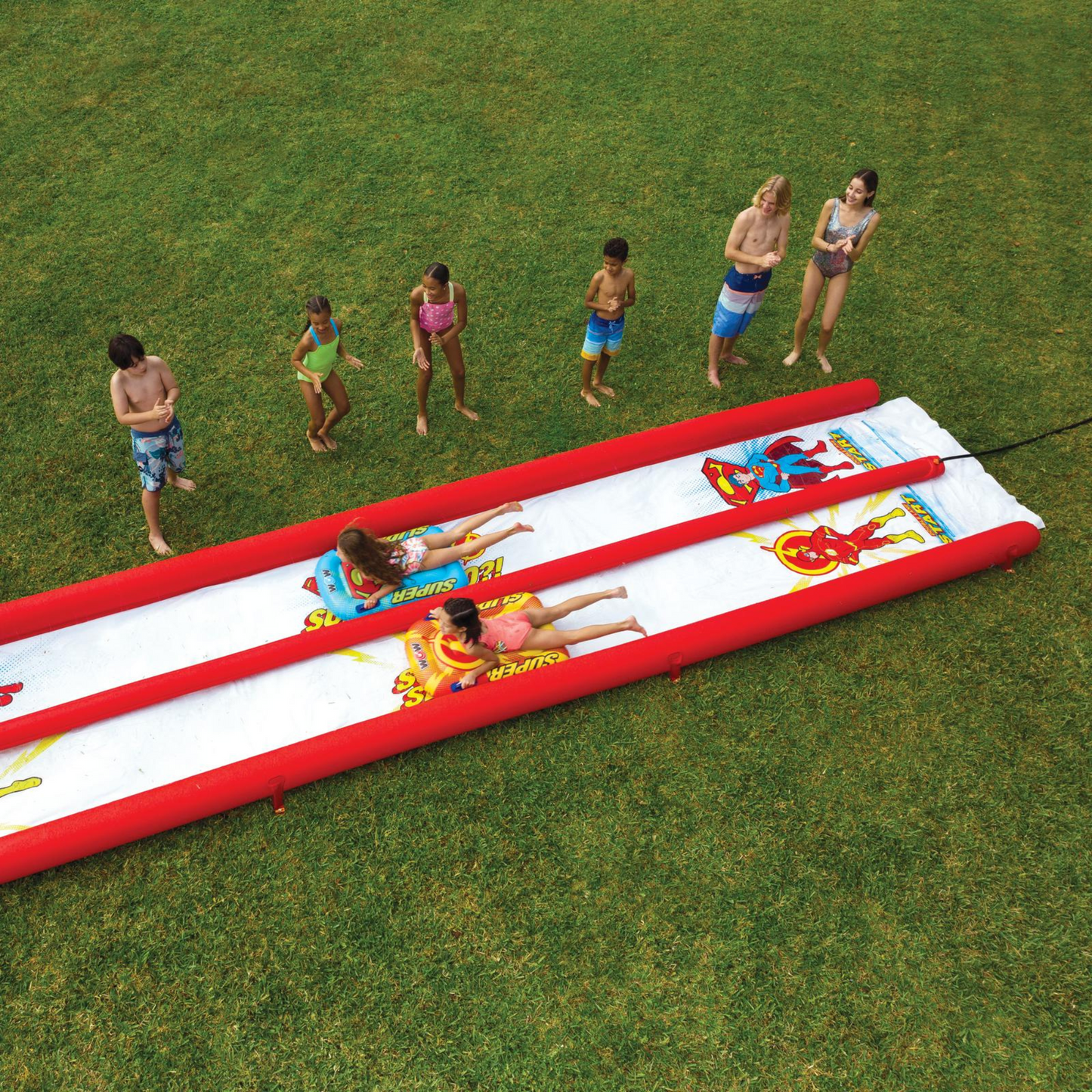 WOW Sports DC Comics Flash vs Superman Lawn Slide Jupiter Gear
