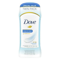 Dove Original Clean Antiperspirant Deodorant, 2.6 oz, Twin Pack EasyOptionXY LLC