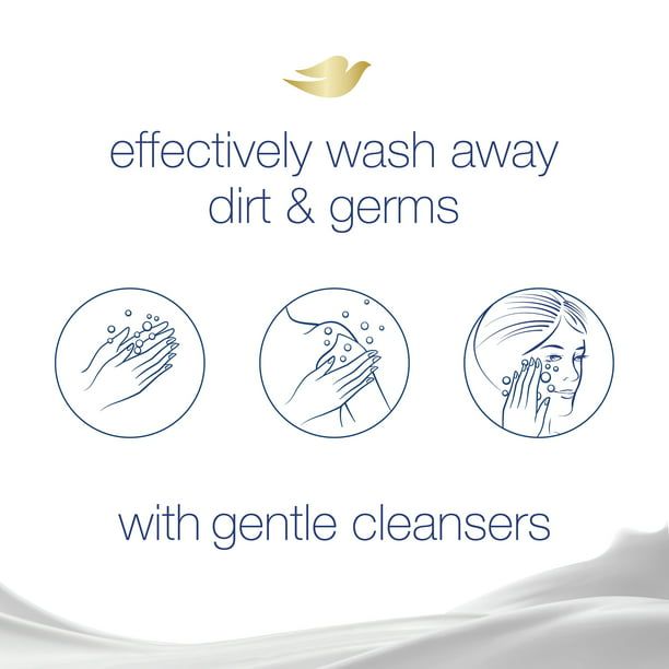 Dove Gentle Exfoliating With Renewing Mild Cleanser Beauty Bar, 3.75 oz, 4 Bars