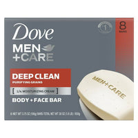 Dove Men+Care Men's Bar Soap Deep Clean, 3.75 oz, 8 Bars EasyOptionXY LLC