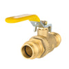 1/2" Press Ball Valve with EPDM O Ring, Yellow (Lead Free) Plumbingsell
