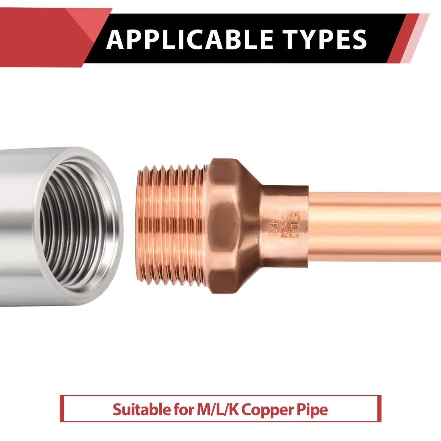 30 Pcs 1/2" C x 3/4" MNPT Copper Male Adapter at Wholesale Price