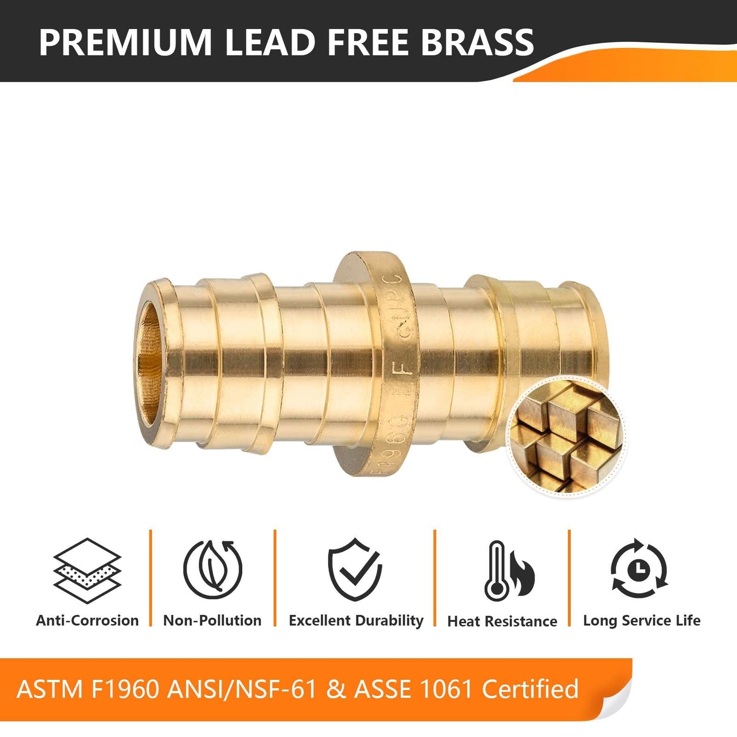 PEX A Expansion 1" PEX x 1" PEX Expansion Coupling (Lead Free)