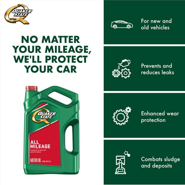 Quaker State All Mileage 10W-40 Motor Oil, 5 Quart EasyOptionXY LLC
