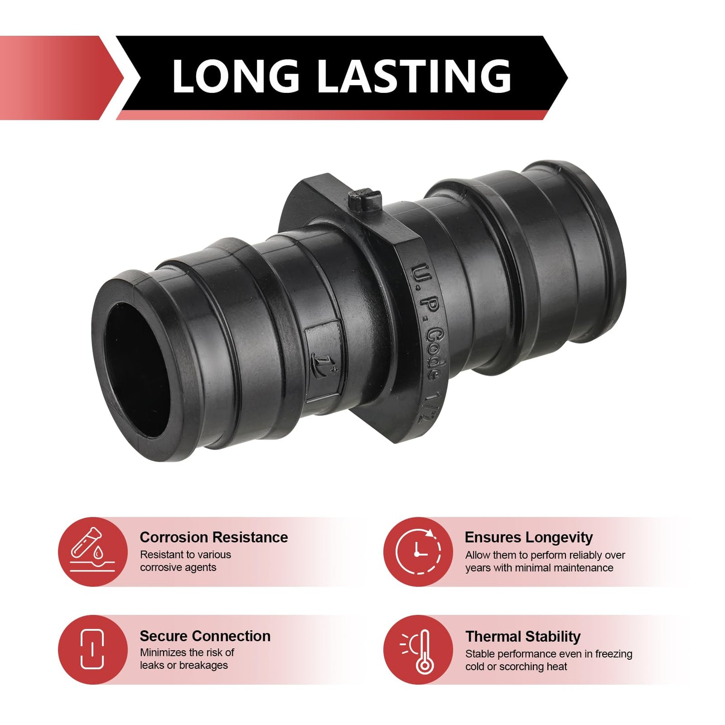 10 Pcs PEX A Expansion 1-1/2" x 1-1/4" PPSU Coupling Wholesale
