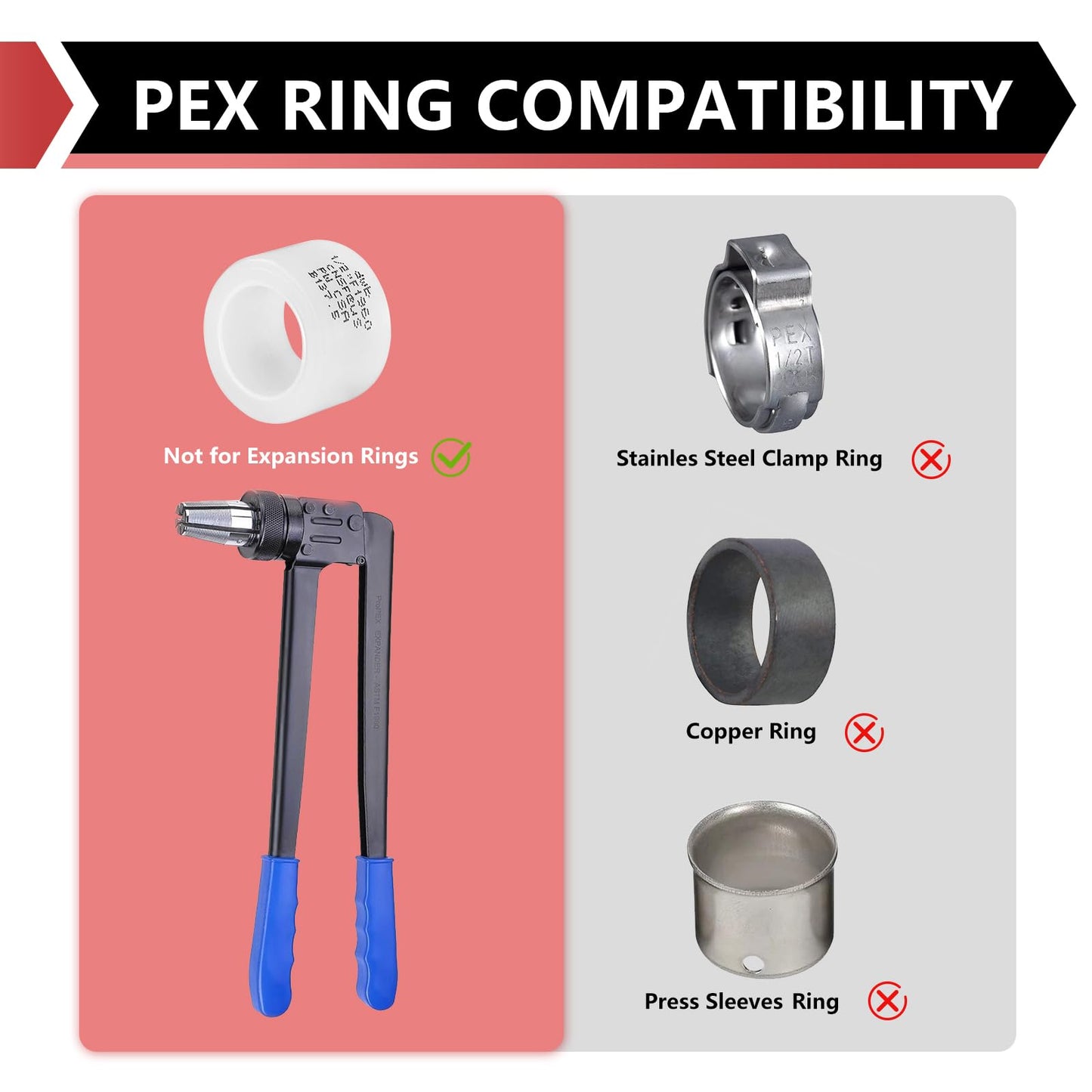 10 Pcs PEX A Expansion 1-1/2" x 1-1/4" PPSU Coupling Wholesale