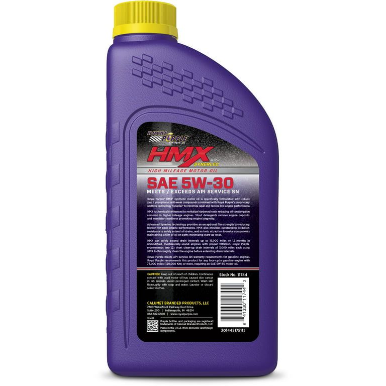 Royal Purple HMX 5W-30 High Mileage Motor Oil, 1 Quart EasyOptionXY LLC