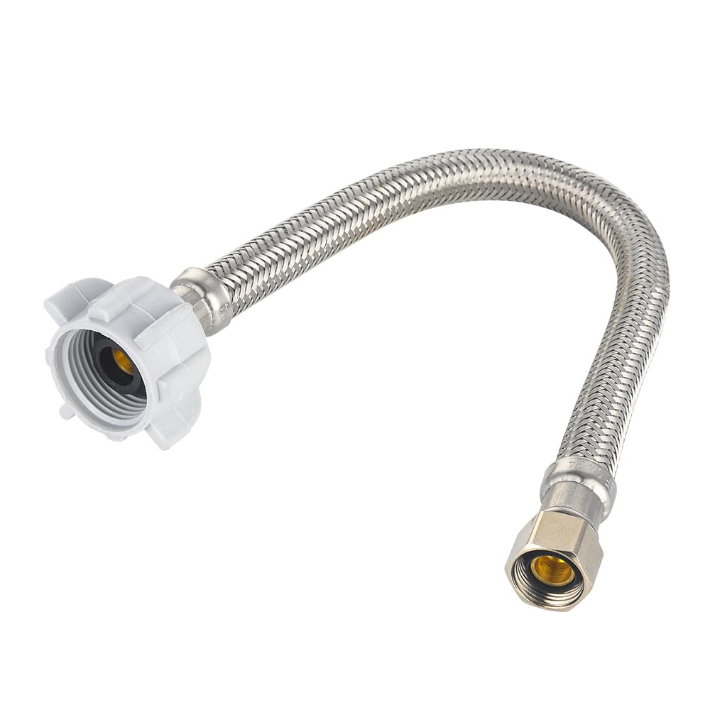 10 Pcs 3/8" C x 7/8" BC, 16" SS Braided Toliet Hose