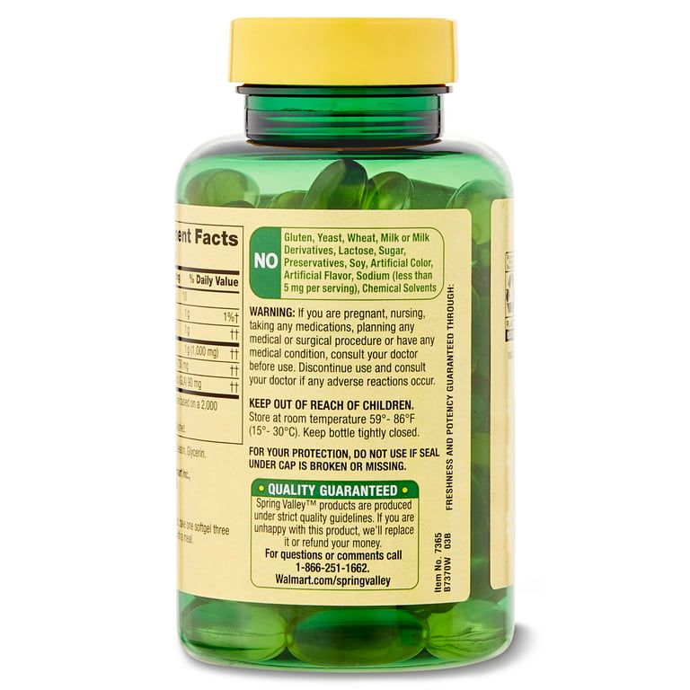 Spring Valley Evening Primrose Oil Women's Health Dietary Supplement Softgels, 1000 mg, 75 Count EasyOptionXY LLC